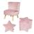 Ensemble fauteuil + pouf + coussin décoratif étoile lil sofa Bleu clair+Gris argenté+Rose pastel 13 - vertbaudet enfant 