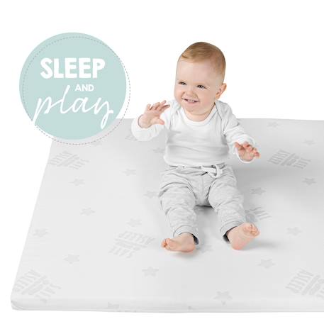 Matelas de parc bébé respirant et déhoussable safe asleep® Blanc - hexagonal+Blanc - rectangulaire 9 - vertbaudet enfant 