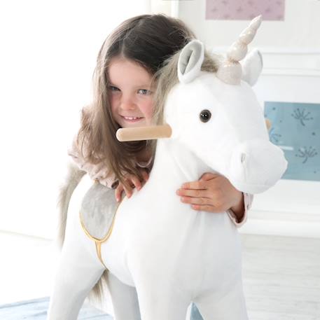 Licorne à bascule avec selle et bride Blanc / argenté 5 - vertbaudet enfant 