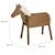 Cheval de jardin en bois massif avec crinière et queue Gris+Teck 9 - vertbaudet enfant 