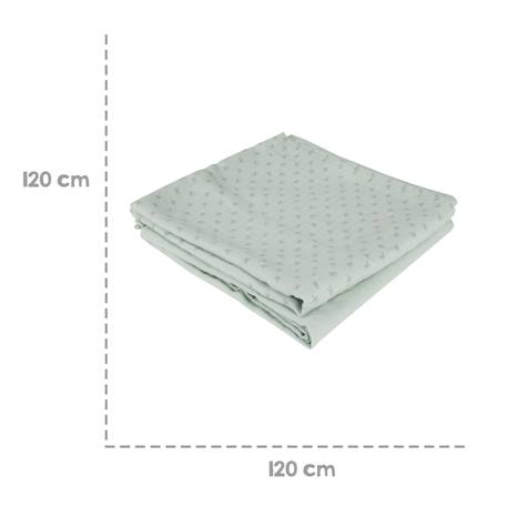 Lot 2 serviettes d'allaitement en coton bio lil planet Bleu clair+Gris argenté+Rose pastel+Vert givré 22 - vertbaudet enfant 