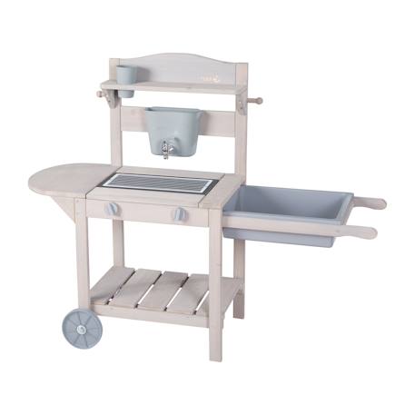 Cuisine extérieure pour enfant avec barbecue en bois fsc® Gris 1 - vertbaudet enfant 