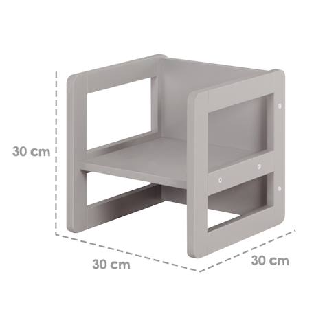 Set table convertible en banc et 1 chaise évolutive Anthracite+Beige+Blanc+Gris 22 - vertbaudet enfant 