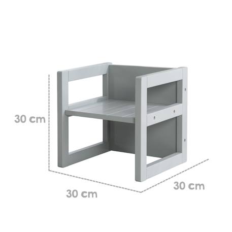 Set table convertible en banc et 2 chaises évolutives Blanc+Gris 11 - vertbaudet enfant 