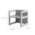 Set table convertible en banc et 2 chaises évolutives Blanc+Gris 11 - vertbaudet enfant 