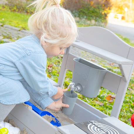 Cuisine d'extérieur en bois fsc® pour enfants avec accessoires Gris 2 - vertbaudet enfant 
