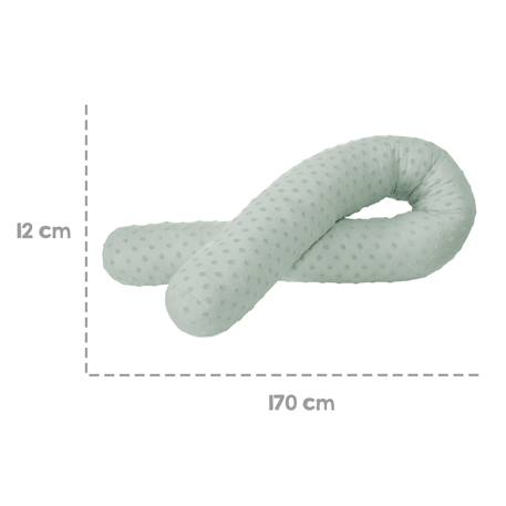Coussin d'allaitement en coton bio lil planet Bleu clair/ bleu ciel+Gris argenté+Rose pastel+Vert givré 22 - vertbaudet enfant 