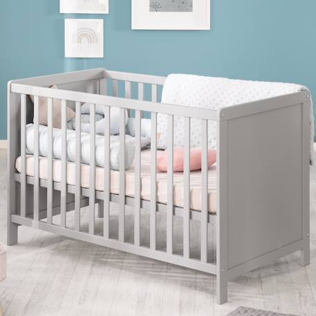 Lit bébé 2en1 cododo et lit indépendant universel Blanc+Gris taupe 12 - vertbaudet enfant 