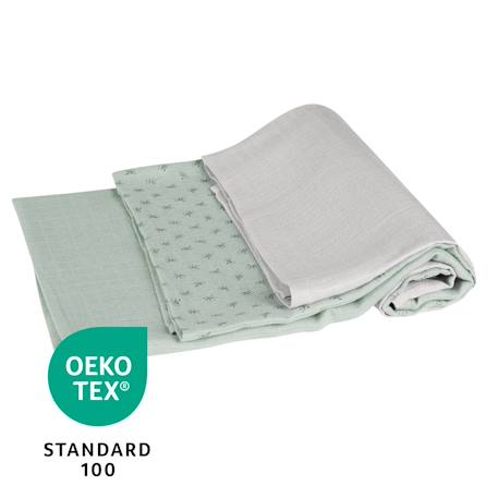 Lot de 3 langes en coton bio lil planet Bleu clair et gris argenté+Gris argenté+Rose pastel et gris argenté+Vert givré et gris argenté 21 - vertbaudet enfant 