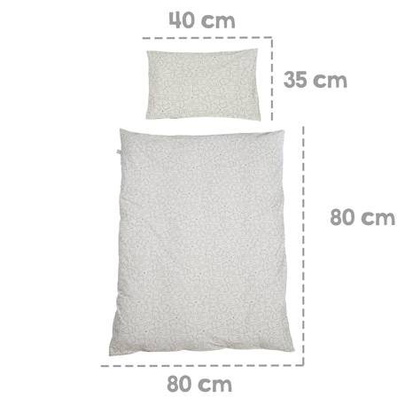 Parure de lit enfant en coton 2 pièces imprimée miffy® Gris / lapin miffy 3 - vertbaudet enfant 