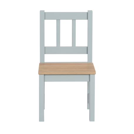 Set table et 2 chaises enfant aspect bois woody Blanc / aspect bois+Gris taupe / aspect bois 11 - vertbaudet enfant 