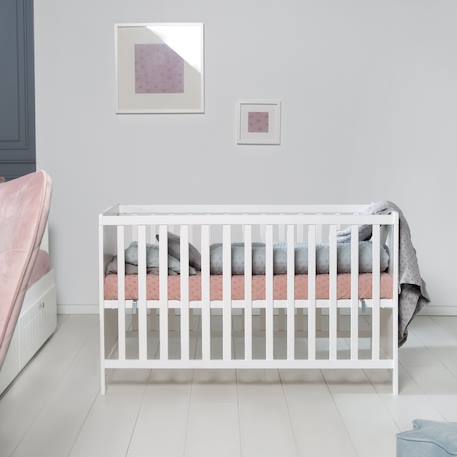 Lit bébé 2en1 indépendant et cododo + matelas respirant safe asleep® Blanc+Gris taupe 5 - vertbaudet enfant 
