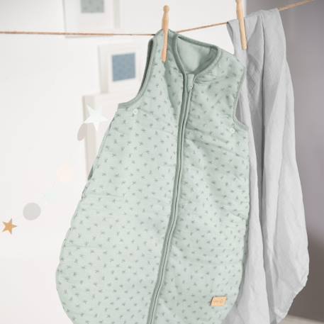 Gigoteuse sans manches en coton bio Lil Planet Bleu clair+Gris argenté+Rose pastel+Vert givré 17 - vertbaudet enfant 