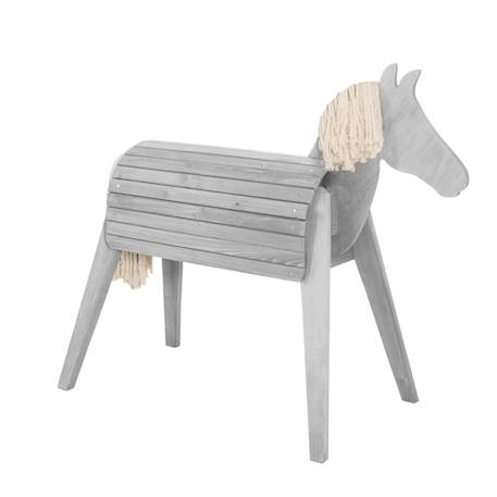 Cheval de jardin pour enfant en bois massif Gris+Teck 1 - vertbaudet enfant 
