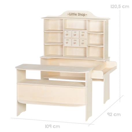 Marchande enfant en bois à 6 tiroirs little shop Naturel / sans accessoires 4 - vertbaudet enfant 
