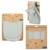 Set de 3 bavoirs en coton bio + 3 langes + 1 serviette doudou lil planet Bleu clair - gris / ourson+Gris argenté - bleu / ourson+Rose pastel - gris / lapin+Vert givré - gris / lapin 19 - vertbaudet enfant 