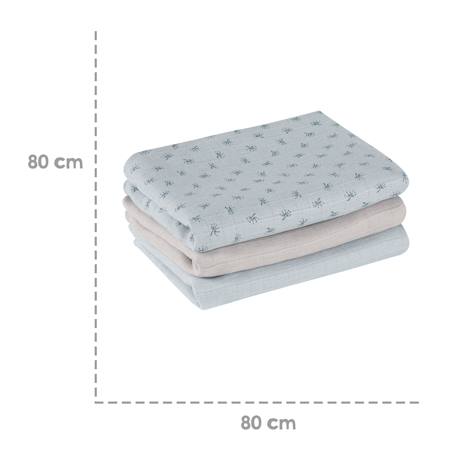 Lot de 3 langes en coton bio lil planet Bleu clair et gris argenté+Gris argenté+Rose pastel et gris argenté+Vert givré et gris argenté 5 - vertbaudet enfant 