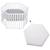 Parc bébé hexagonal + tapis déperlant et matelas déhoussable roba style Blanc - gris argenté 1 - vertbaudet enfant 