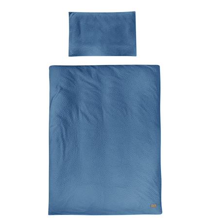 Parure de lit enfant en coton bio 2 pièces seashells Bleu indigo+Écru 1 - vertbaudet enfant 