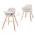 Chaise haute rembourrée avec plateau repas style up wood Bois naturel - gris 1 - vertbaudet enfant 