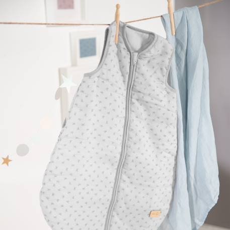 Gigoteuse sans manches en coton bio Lil Planet Bleu clair+Gris argenté+Rose pastel+Vert givré 7 - vertbaudet enfant 