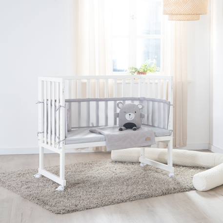 Berceau cododo 3en1 avec matelas et accessoires roba style Blanc / gris+Gris taupe 6 - vertbaudet enfant 