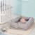 Réducteur de lit 3 en 1 tissu déperlant roba style Gris argenté+Rose pastel+Vert givré 2 - vertbaudet enfant 