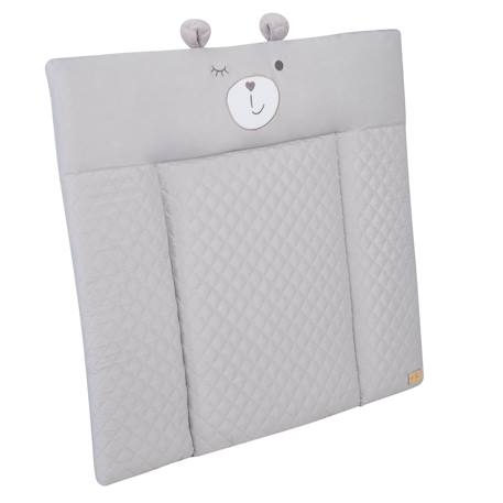Matelas à langer déperlant à tête d'ourson roba style Bleu clair+Gris argenté 9 - vertbaudet enfant 