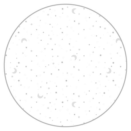Parc bébé rectangulaire réglable + tapis imprimé sternenzauber Blanc - etoiles grises 2 - vertbaudet enfant 