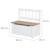 Banc-coffre à jouets en bois massif résistant aux rayures woody Blanc - naturel+Gris taupe - naturel 4 - vertbaudet enfant 