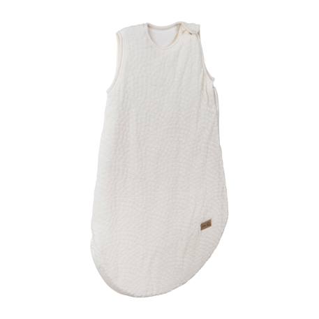 Gigoteuse sans manches en coton bio à pois en relief seashells Bleu indigo+Écru 11 - vertbaudet enfant 