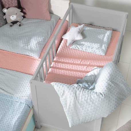 Lit bébé 2en1 cododo et lit indépendant universel Blanc+Gris taupe 11 - vertbaudet enfant 