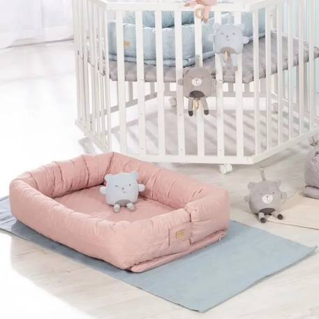 Réducteur de lit 3 en 1 tissu déperlant roba style Gris argenté+Rose pastel+Vert givré 7 - vertbaudet enfant 