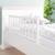 Barrière de lit en bois - protection anti-chute sûre pour bébés et enfants Blanc+Bois naturel+Gris 2 - vertbaudet enfant 
