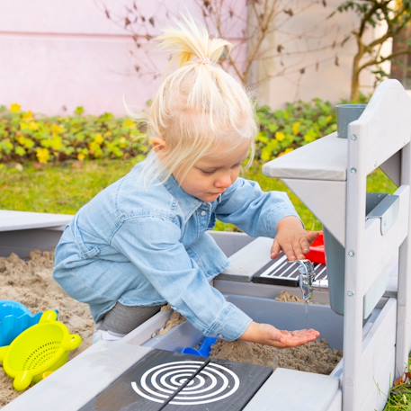 Cuisine extérieure en forme de maison en bois fsc® avec accessoires Gris 3 - vertbaudet enfant 