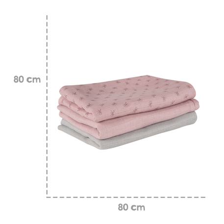 Lot de 3 langes en coton bio lil planet Bleu clair et gris argenté+Gris argenté+Rose pastel et gris argenté+Vert givré et gris argenté 17 - vertbaudet enfant 