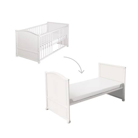 Lit évolutif avec matelas et accessoires complets adam et eule Blanc / gris 5 - vertbaudet enfant 