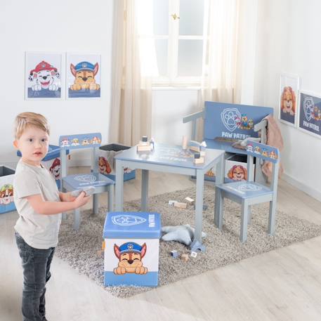 Set table et 2 chaises enfant Bleu gris - pat' patrouille 5 - vertbaudet enfant 