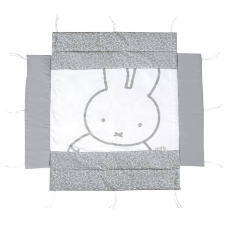 Tapis de parc universel avec bords - motifs hibou adam & eule Blanc - gris / grandes étoiles+Gris - blanc / hibou+Gris - blanc / lapin 8 - vertbaudet enfant 