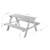 Table pique-nique en bois massif 4 places + 2 coussins Gris / motif étoiles 4 - vertbaudet enfant 