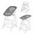 Chaise haute évolutive born up avec transat inclinable sternenzauber Blanc - grandes étoiles+Gris taupe - lapin miffy+Naturel - petites étoiles 1 - vertbaudet enfant 
