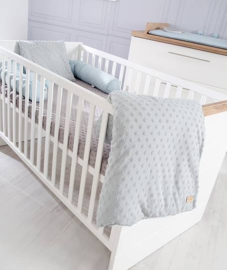 Lit bébé évolutif convertible en lit junior nele Blanc / chêne artisan 2 - vertbaudet enfant 