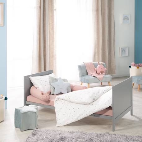 Lit bébé évolutif convertible en lit junior Gris taupe 6 - vertbaudet enfant 