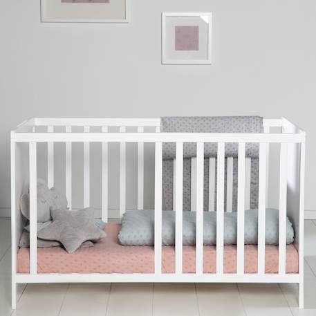 Lit bébé 2en1 indépendant et cododo + matelas respirant safe asleep® Blanc+Gris taupe 2 - vertbaudet enfant 