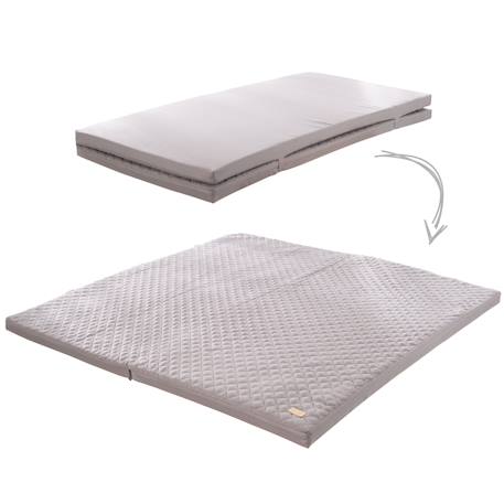 Tapis d'éveil pliant transformable en matelas pour lit bébé Gris anthracite 3 - vertbaudet enfant 