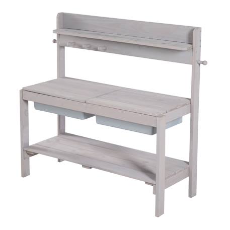Cuisine extérieure pour enfants en bois massif Gris+Teck 1 - vertbaudet enfant 