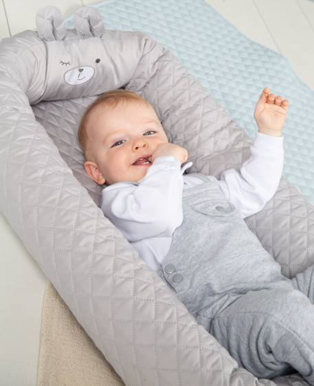 Réducteur de lit 3 en 1 tissu déperlant roba style Bleu clair / ourson+Gris argenté / ourson+Rose pastel / lapin 8 - vertbaudet enfant 