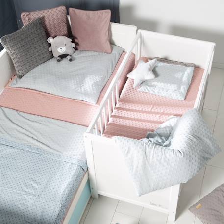 Lit bébé 2en1 indépendant et cododo + matelas respirant safe asleep® Blanc+Gris taupe 4 - vertbaudet enfant 