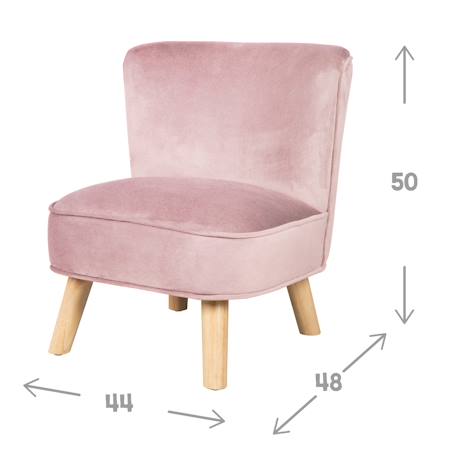 Mini fauteuil en velours et pieds en bois massif lil sofa Bleu clair+Gris argenté+Rose pastel 16 - vertbaudet enfant 