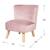 Mini fauteuil en velours et pieds en bois massif lil sofa Bleu clair+Gris argenté+Rose pastel 16 - vertbaudet enfant 